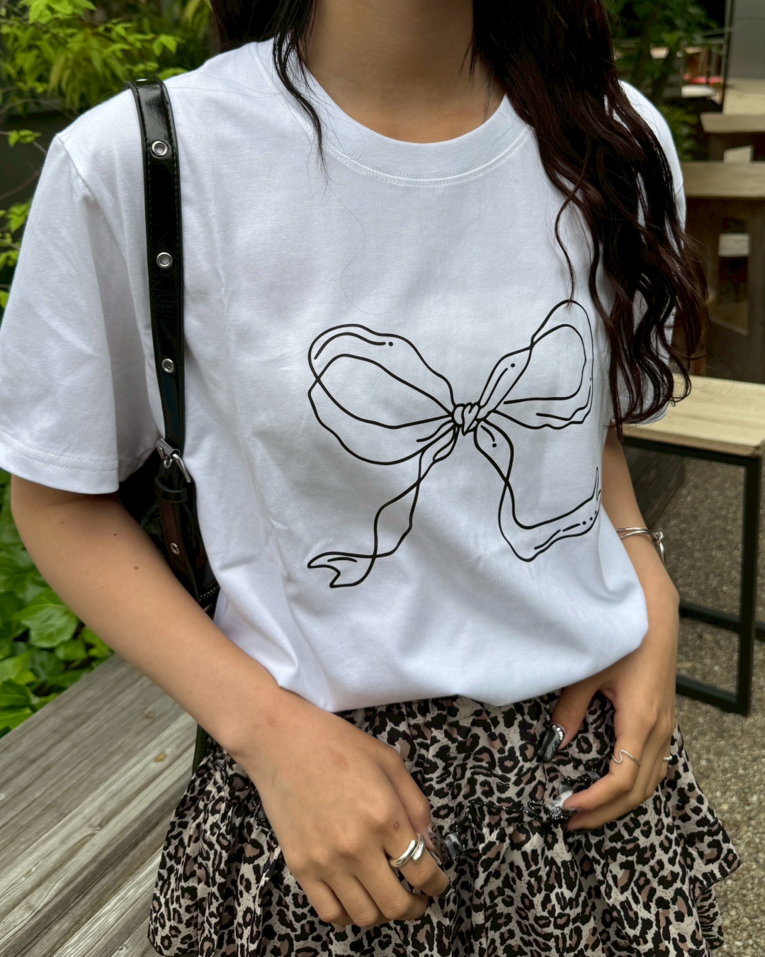 リボンモチーフTシャツ HZ1029