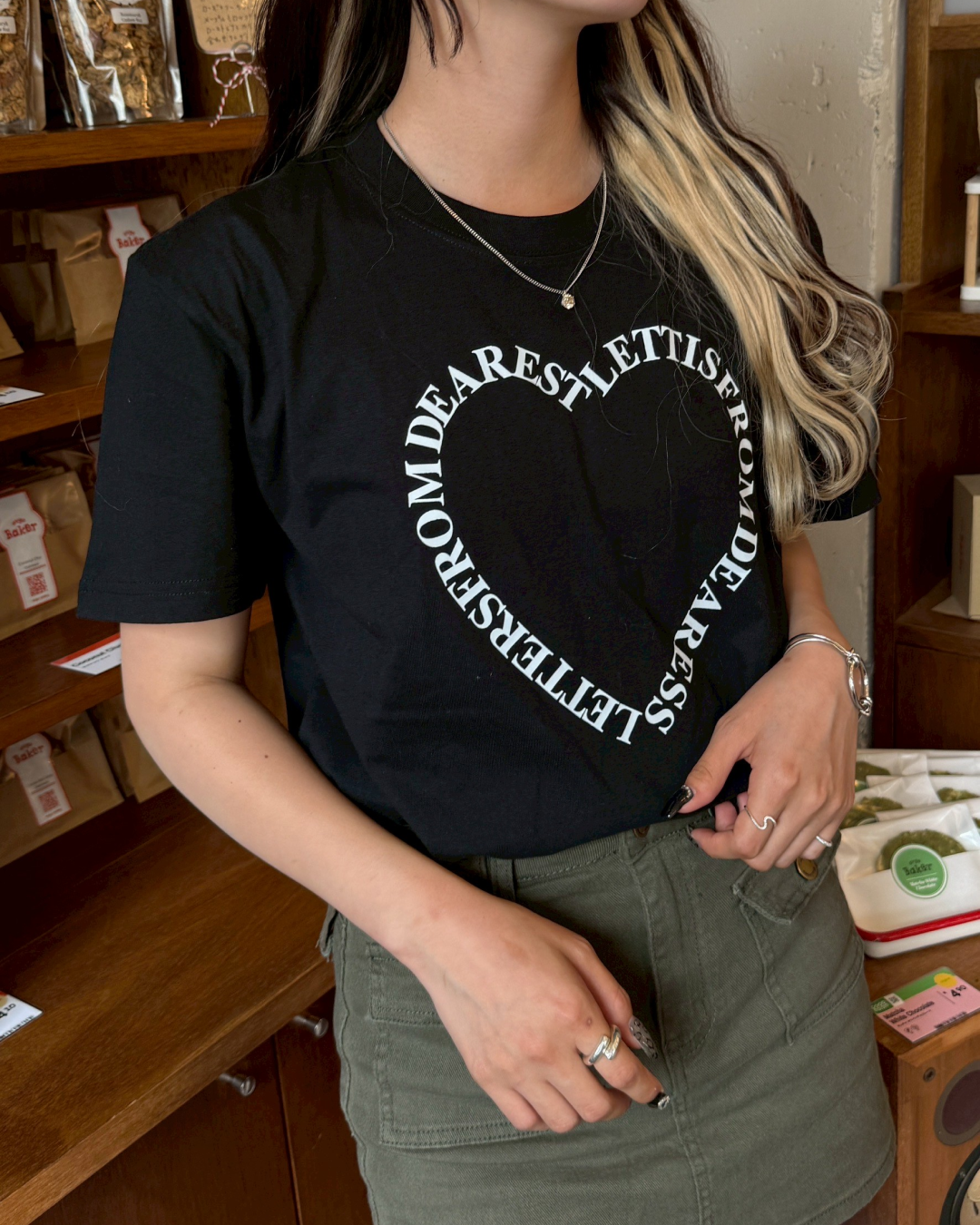 レタリングハートTシャツ HZ1034