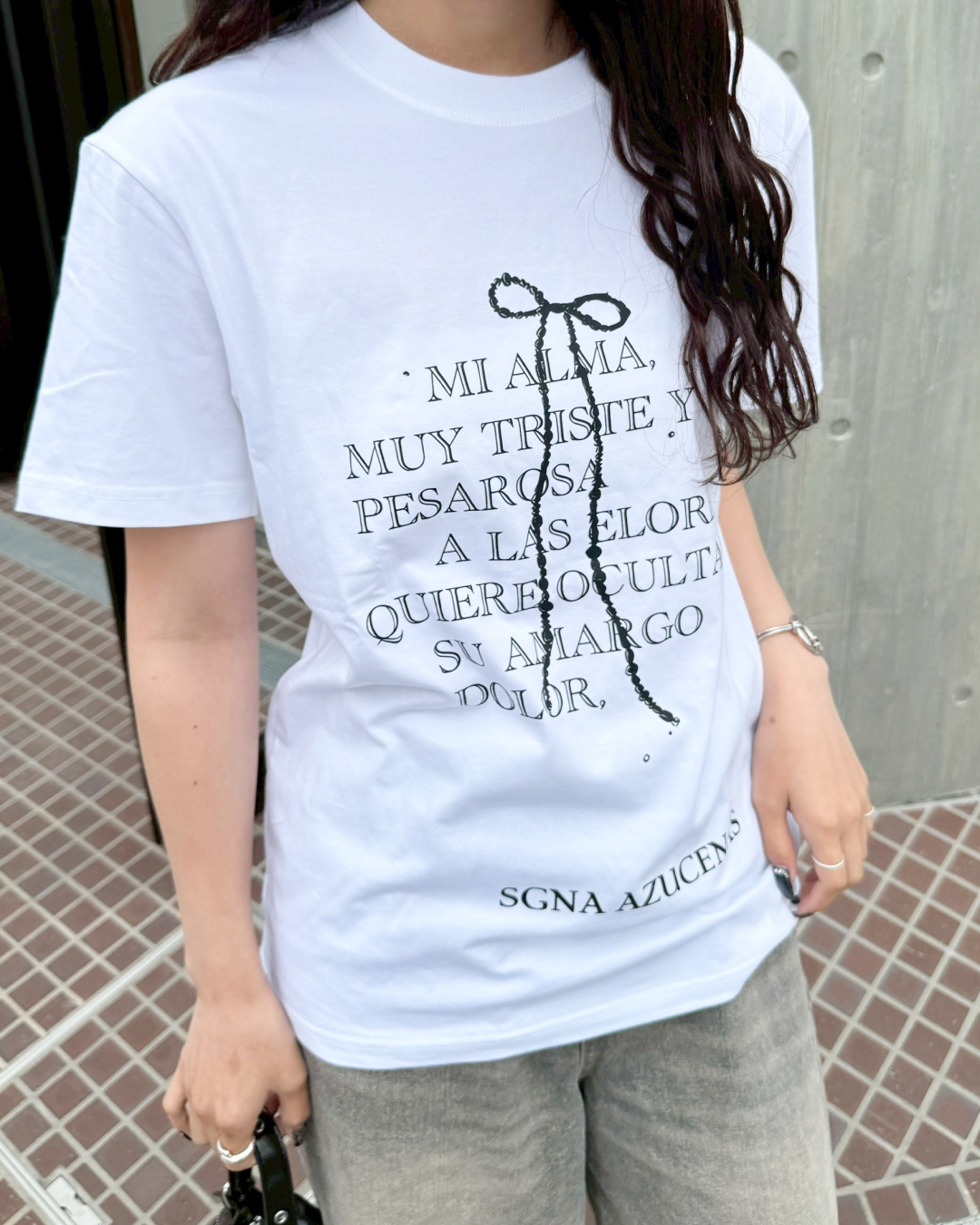 テキストリボンTシャツ HZ2039