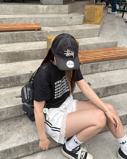 モノトーンレタリングTシャツ HZ1055
