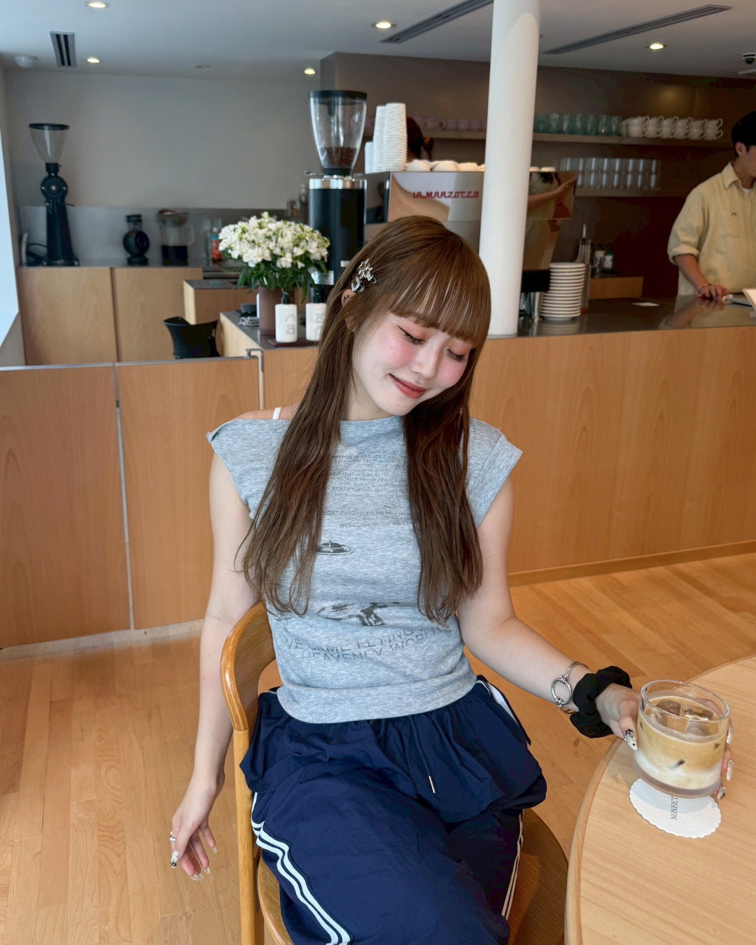 ワンショルダーリラックスTシャツ HZ2020