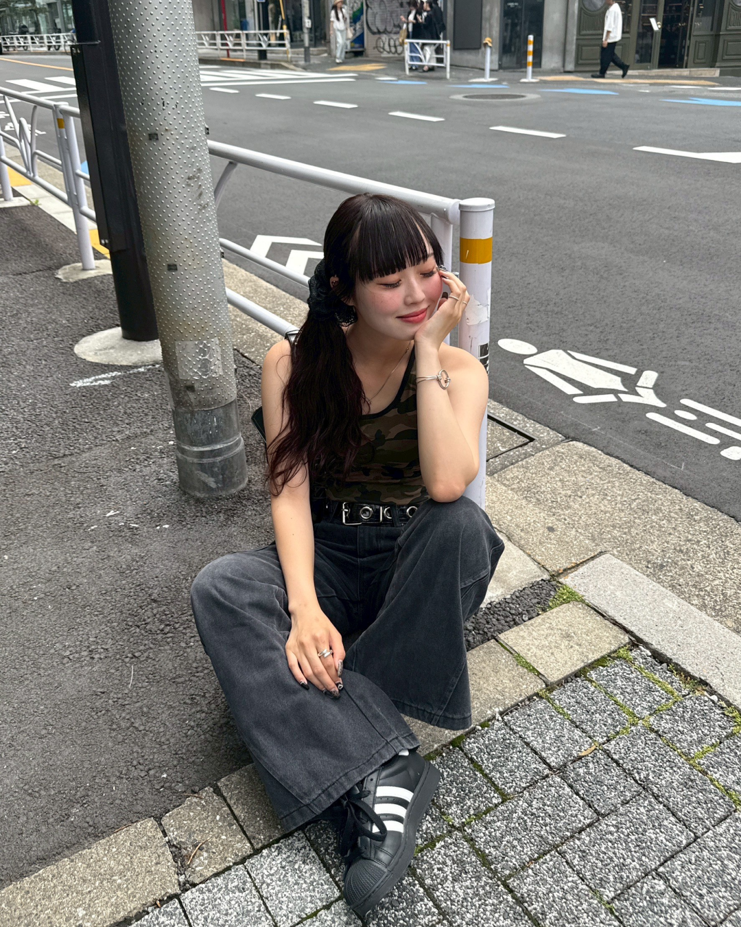 フレアカーゴデニムパンツ HZ2048