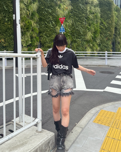 ハイダメージデニムショートパンツ HZ2049