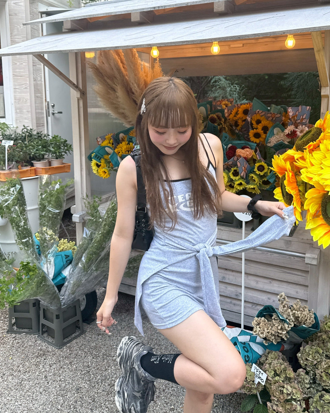 フェイクレイヤー迷彩キャミワンピース 
HZ2073