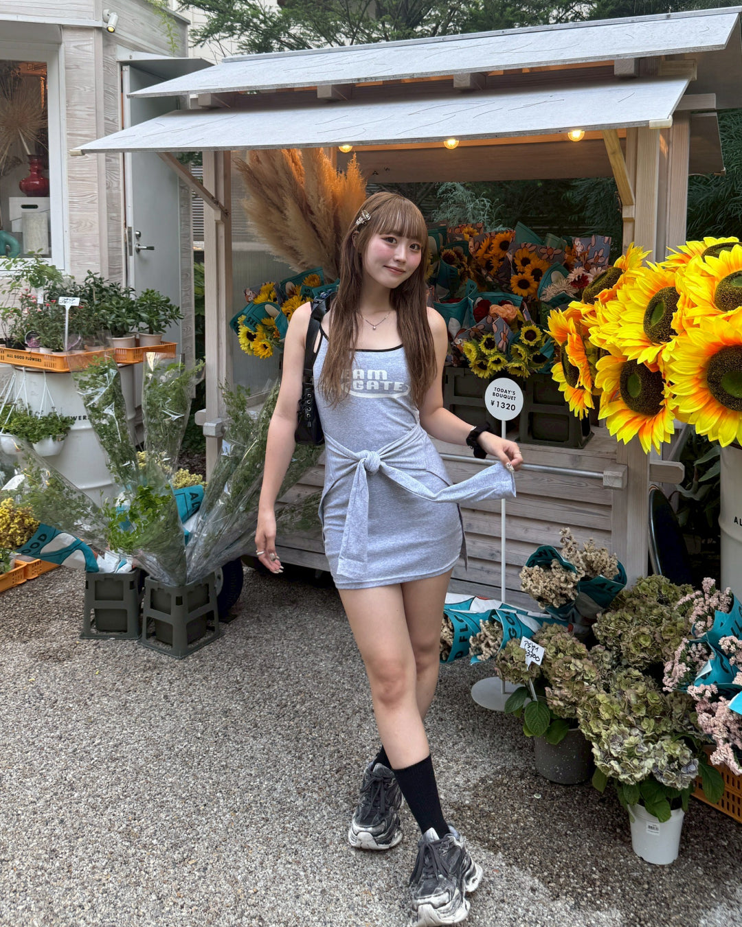 フェイクレイヤー迷彩キャミワンピース 
HZ2073