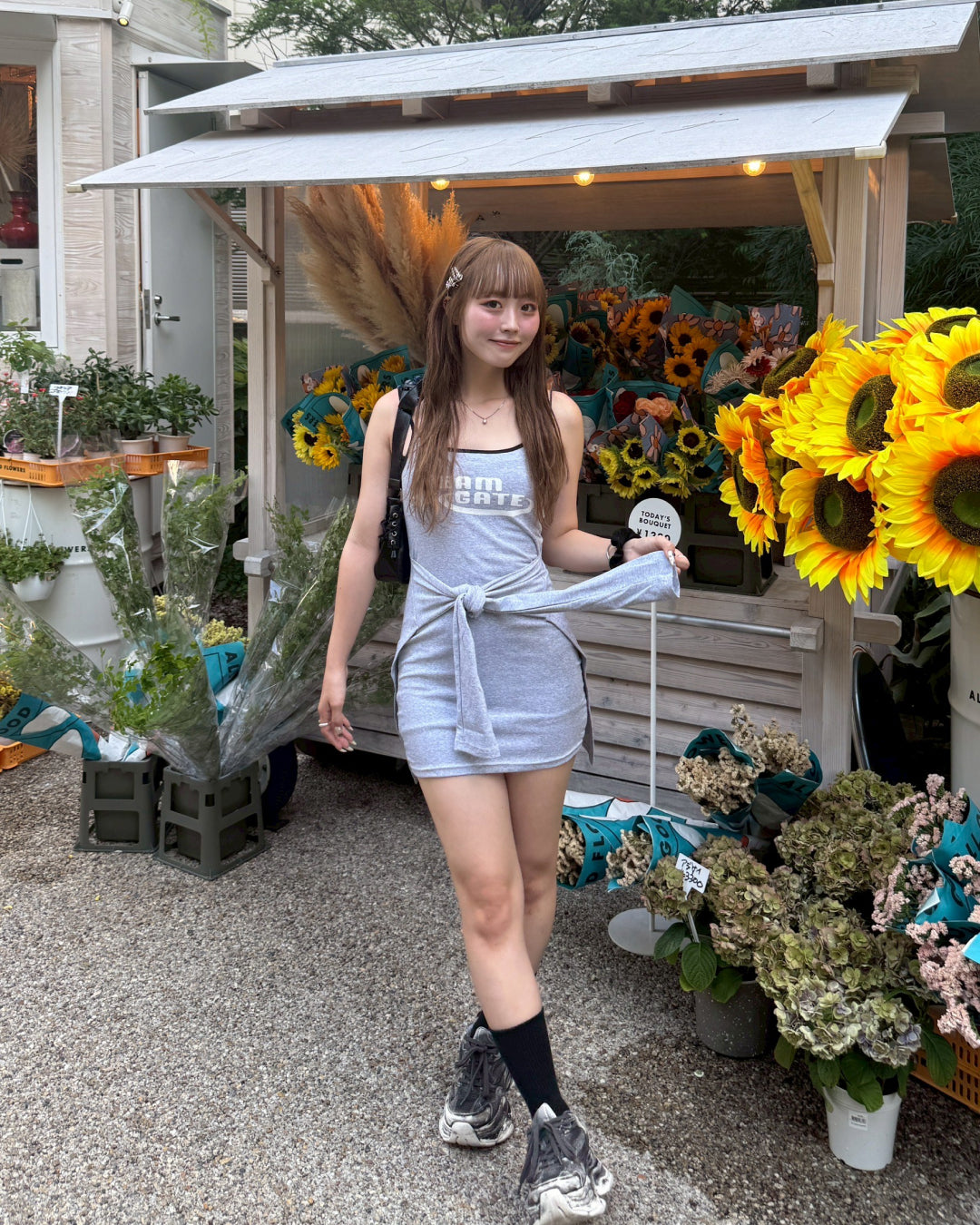 フェイクレイヤー迷彩キャミワンピース 
HZ2073