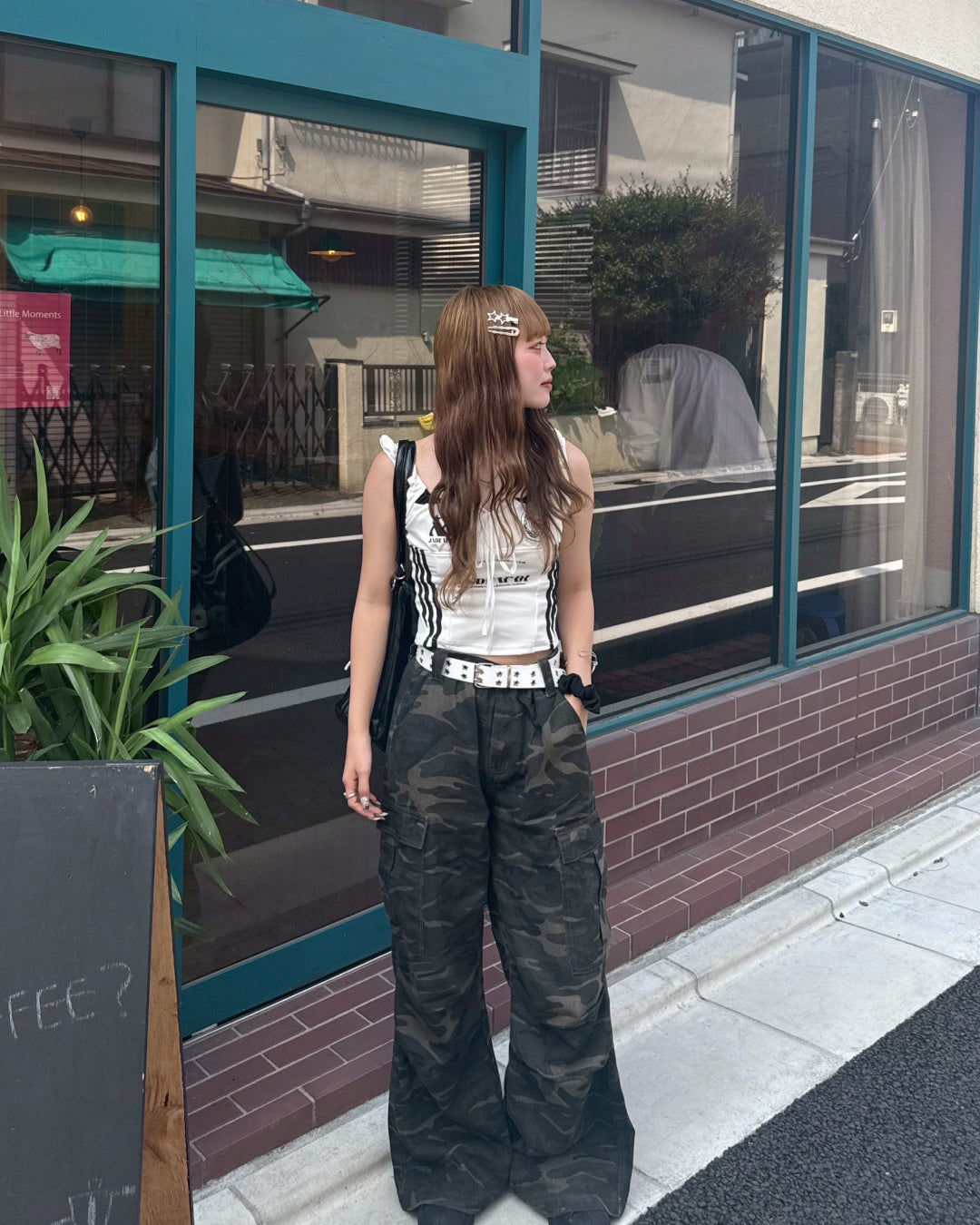 迷彩ワイドパンツ HZ2093