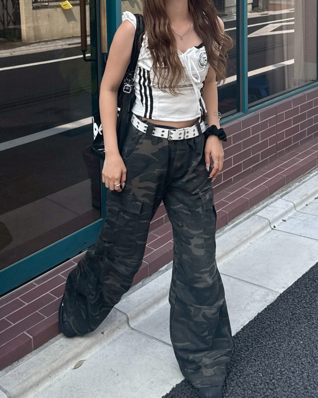 迷彩ワイドパンツ HZ2093