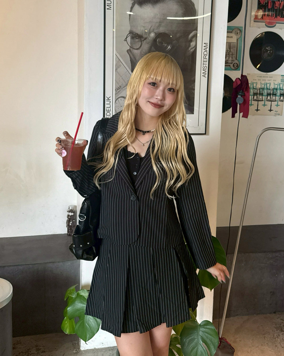 ストライプショートジャケット(セットアップ可能) HZ2126 – YOLO（ヨロ