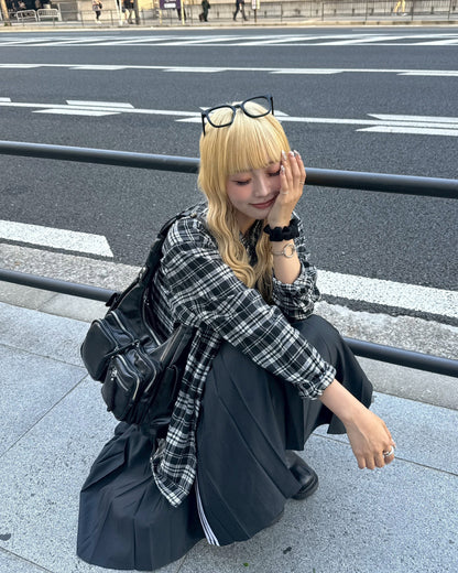 ブラックチェックシャツ HZ2128