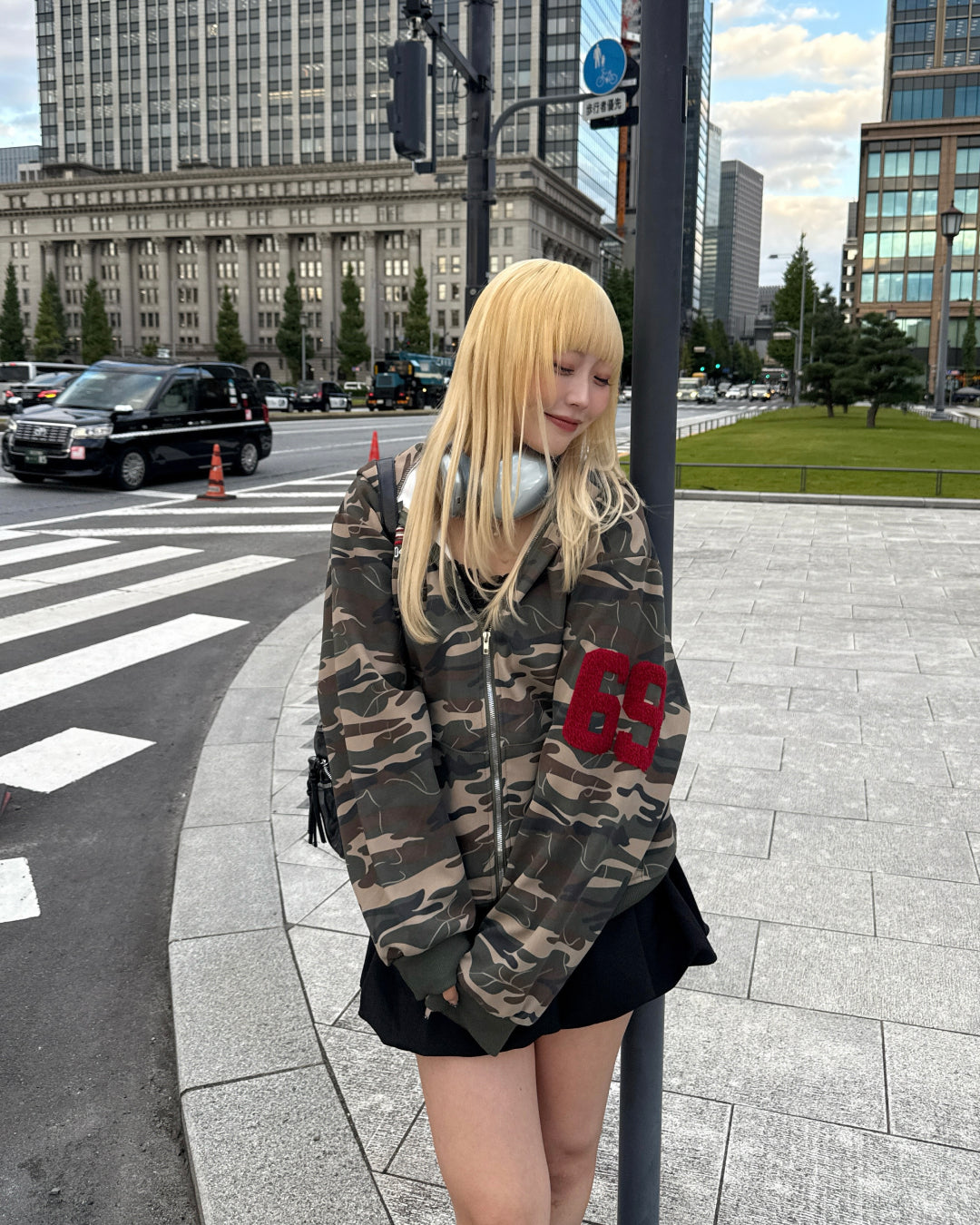 迷彩デザインパーカー HZ2142