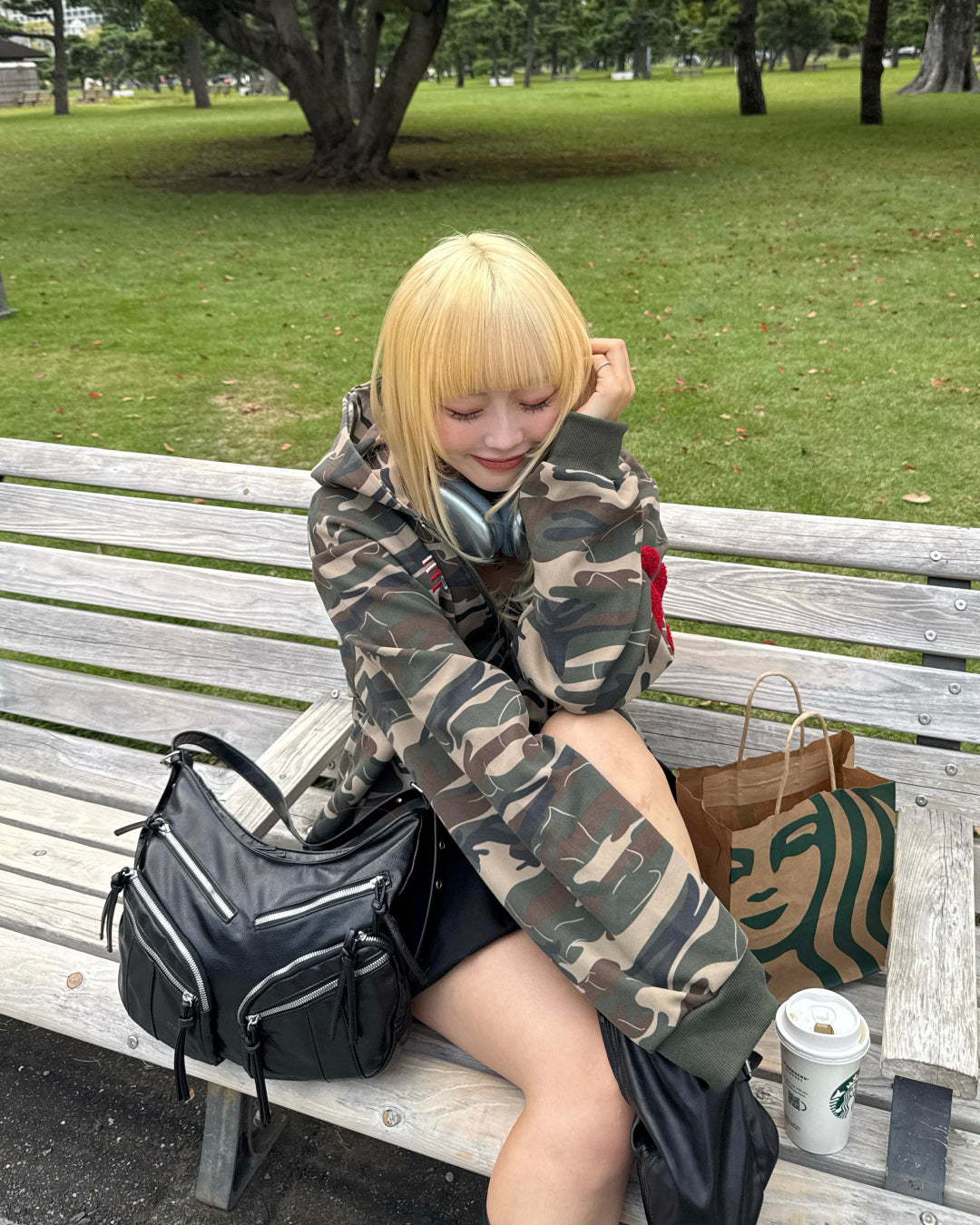 迷彩デザインパーカー HZ2142