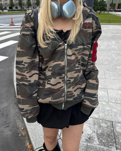 迷彩デザインパーカー HZ2142