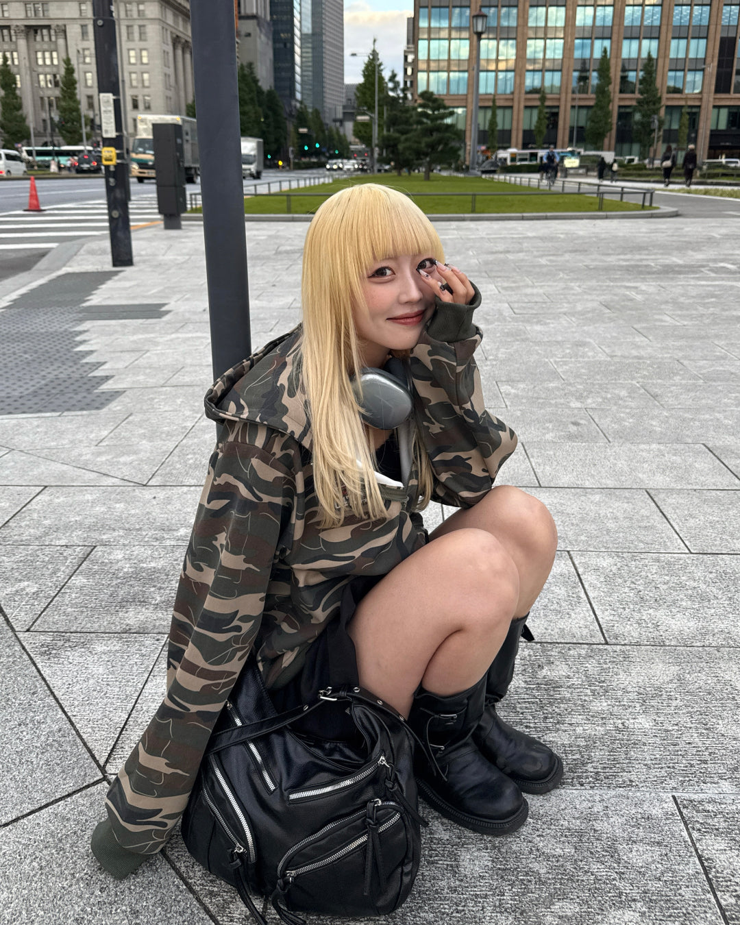 迷彩デザインパーカー HZ2142