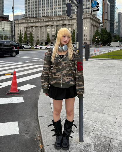 迷彩デザインパーカー HZ2142