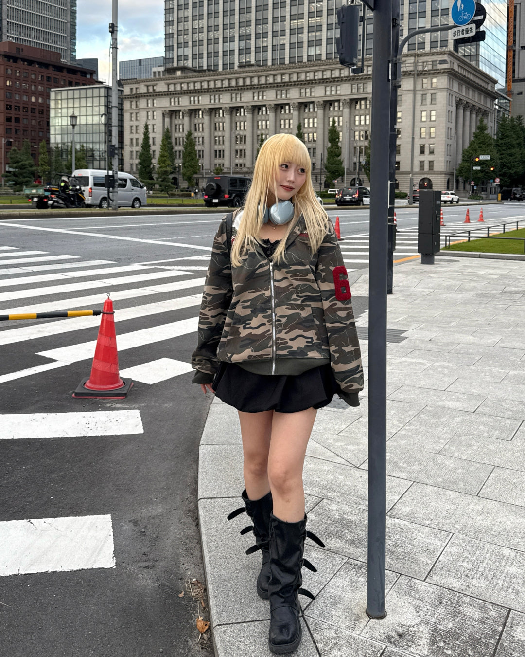 迷彩デザインパーカー HZ2142