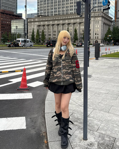 迷彩デザインパーカー HZ2142