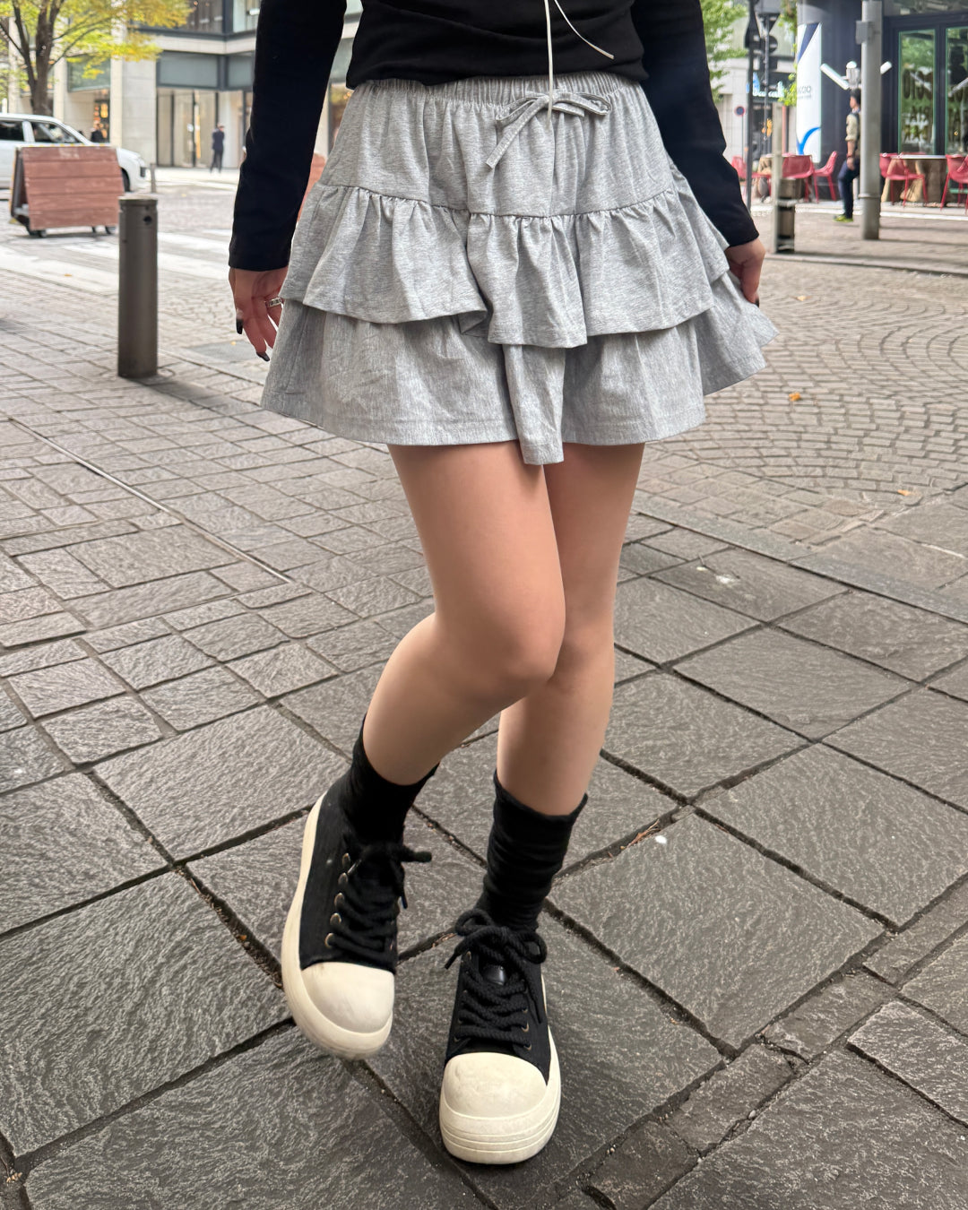 スウェットティアードミニスカート HZ2166