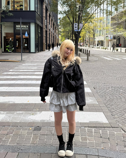 スウェットティアードミニスカート HZ2166