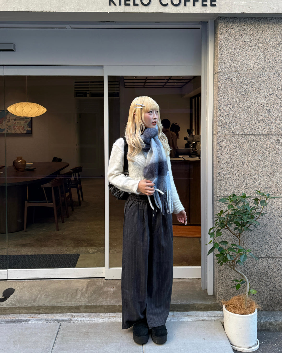 ストライプワイドスラックス HZ3002