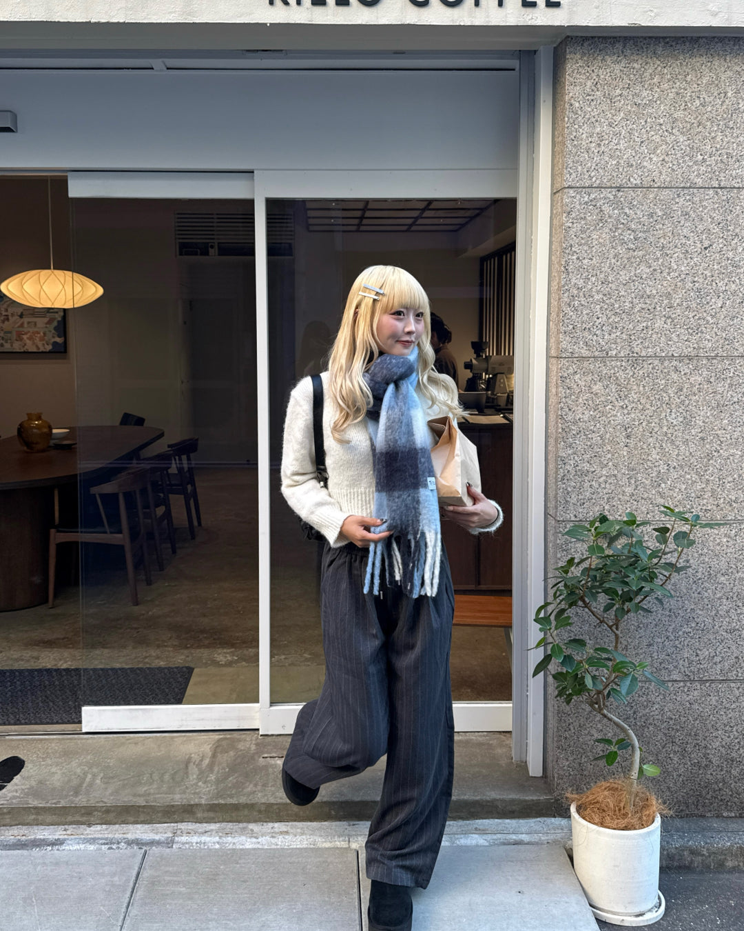 ストライプワイドスラックス HZ3002