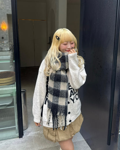 ブロックチェックマフラー HZ3003