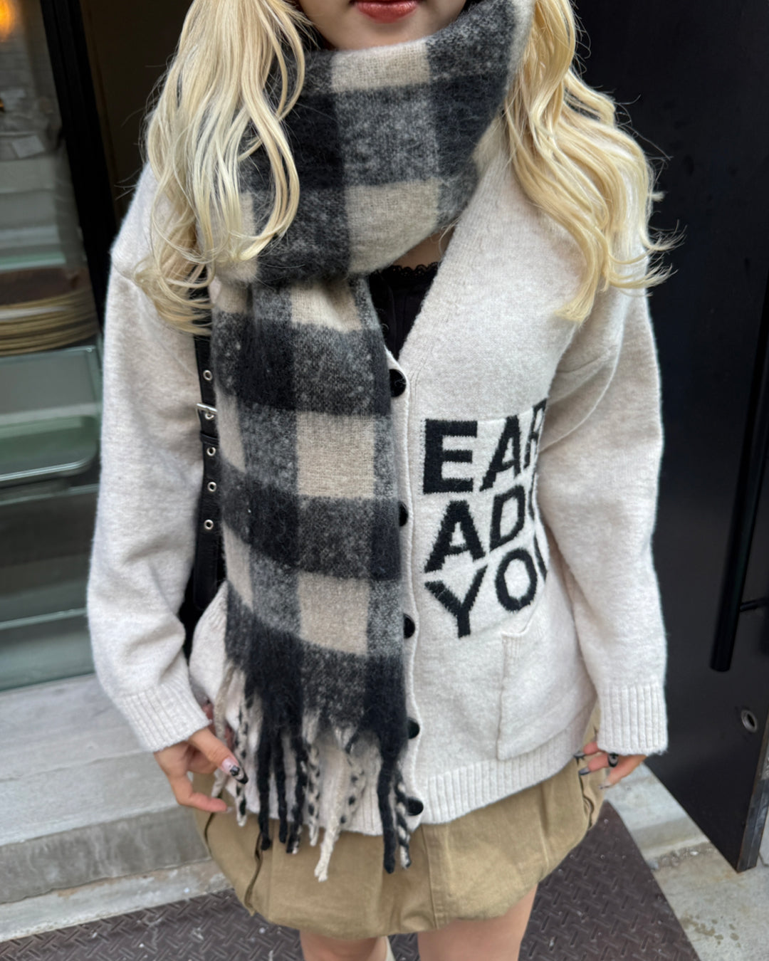 ブロックチェックマフラー HZ3003