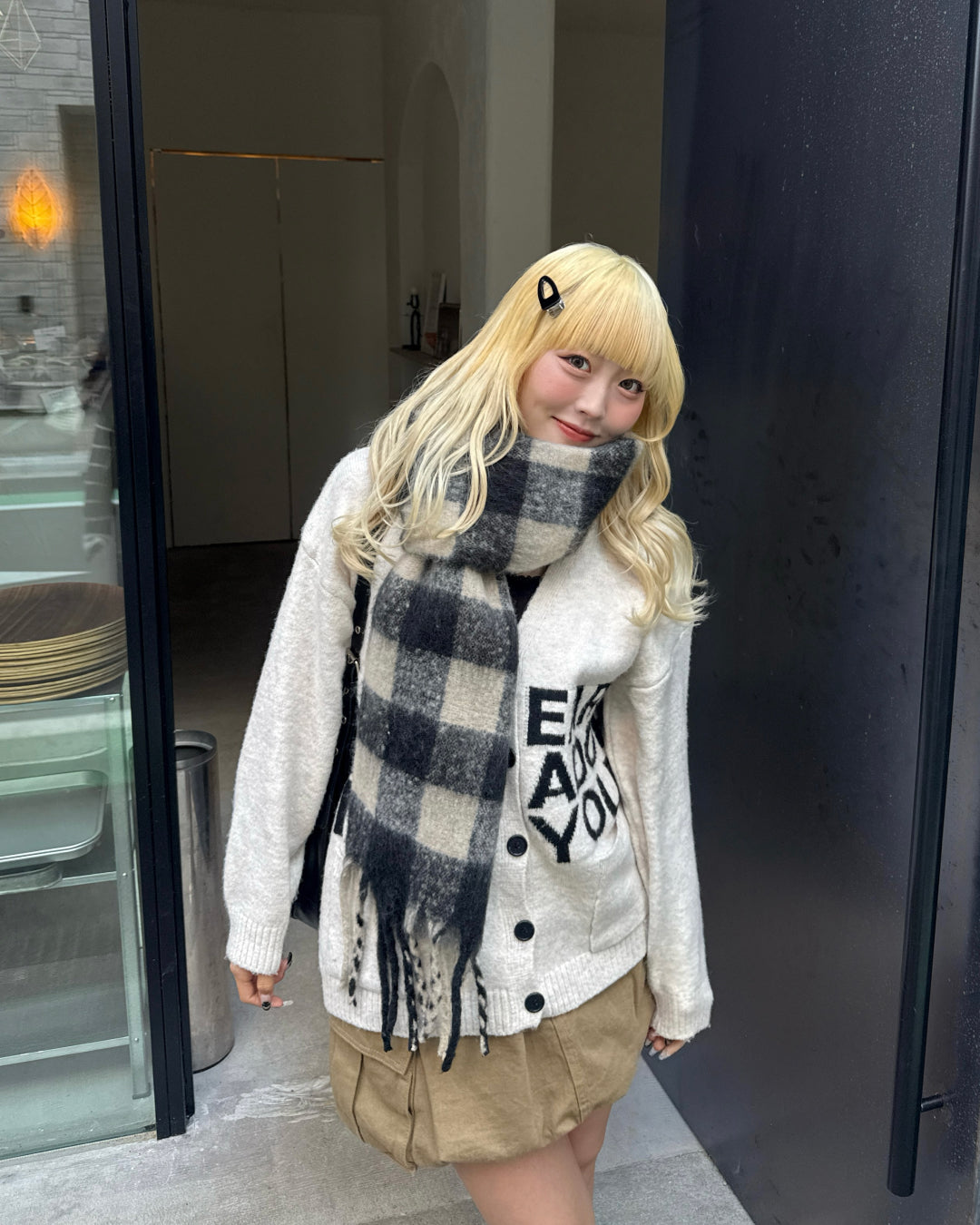 ブロックチェックマフラー HZ3003