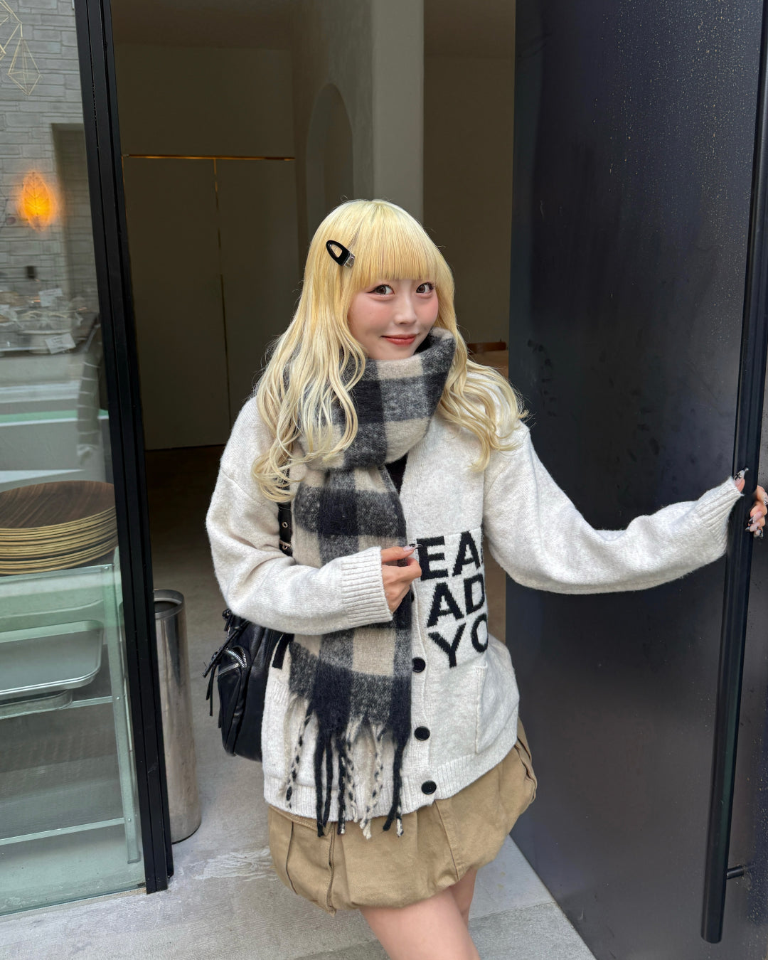 ブロックチェックマフラー HZ3003