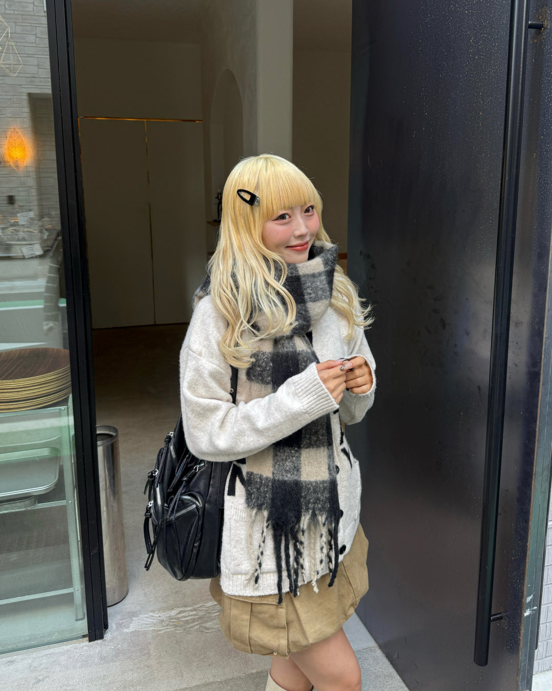 ブロックチェックマフラー HZ3003