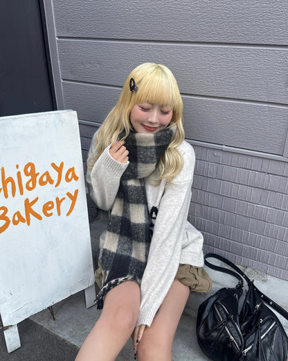 ブロックチェックマフラー HZ3003