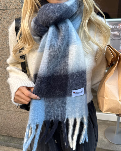 オンブレチェックマフラー HZ3004