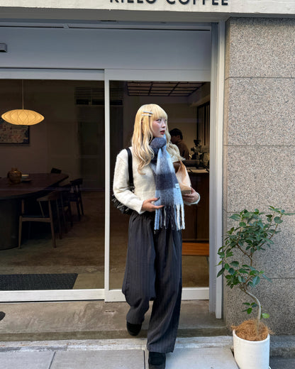 オンブレチェックマフラー HZ3004