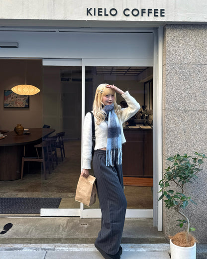 オンブレチェックマフラー HZ3004