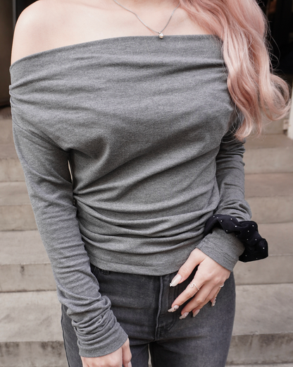 オフショルダーロンT HZ3038