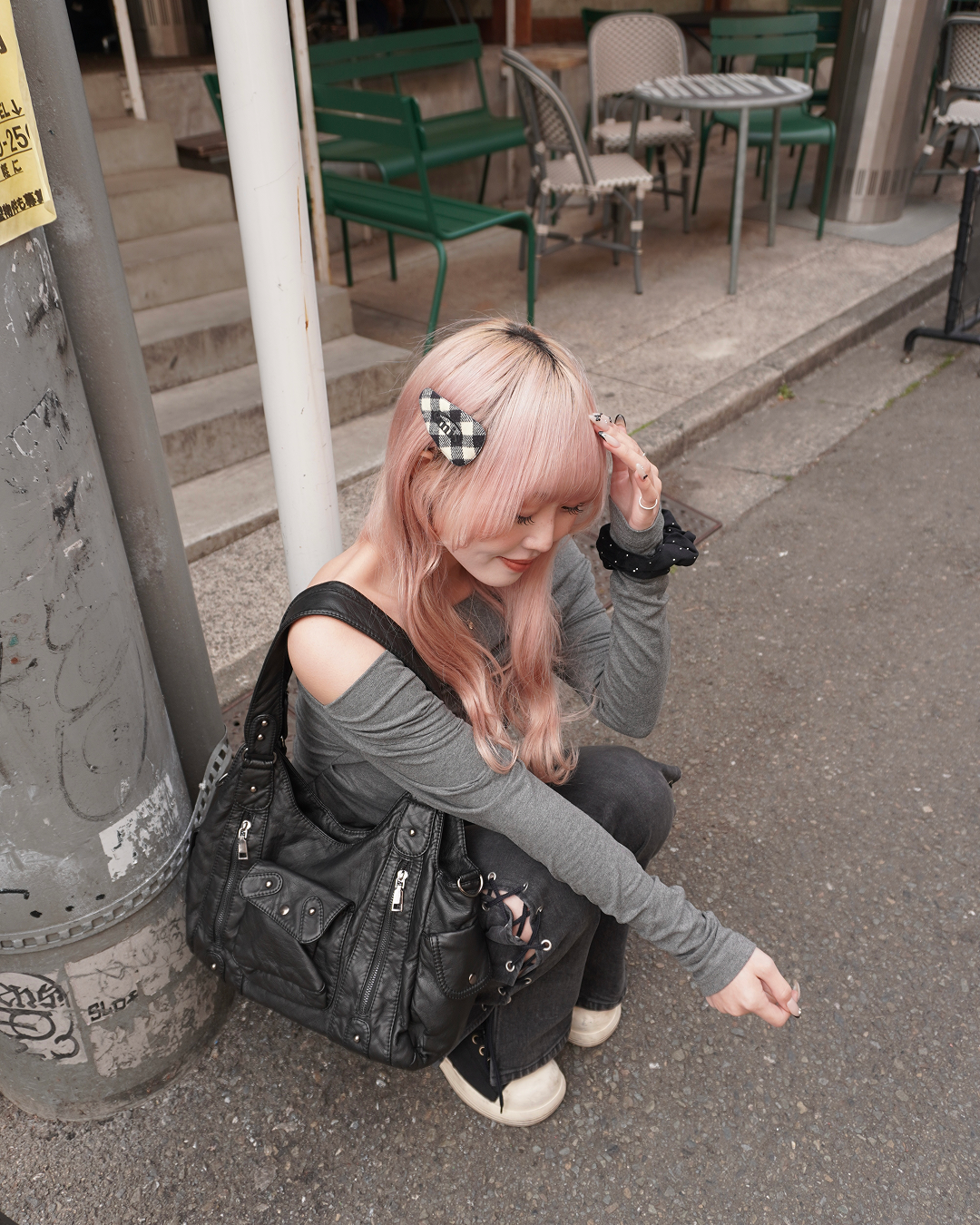 オフショルダーロンT HZ3038