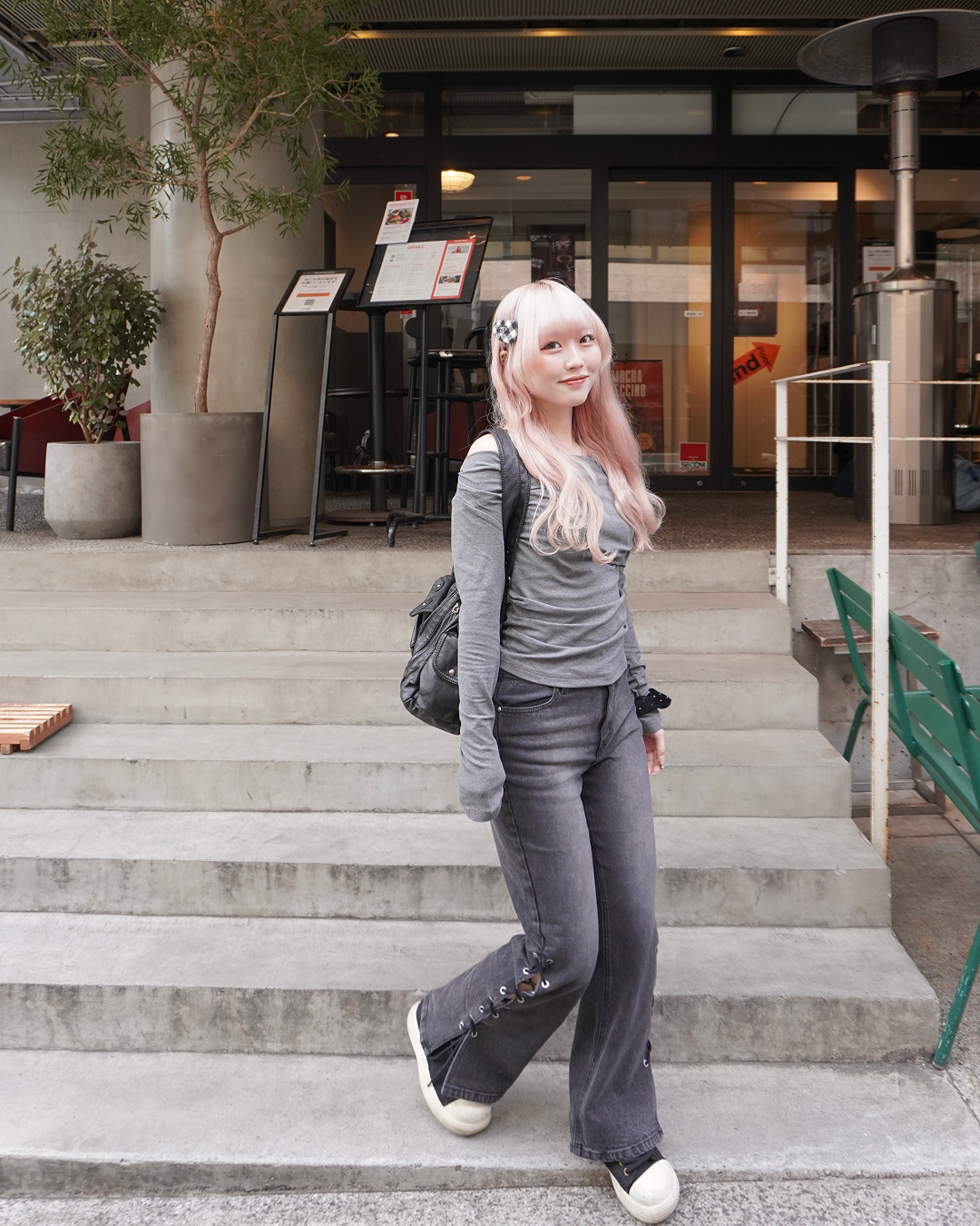 オフショルダーロンT HZ3038