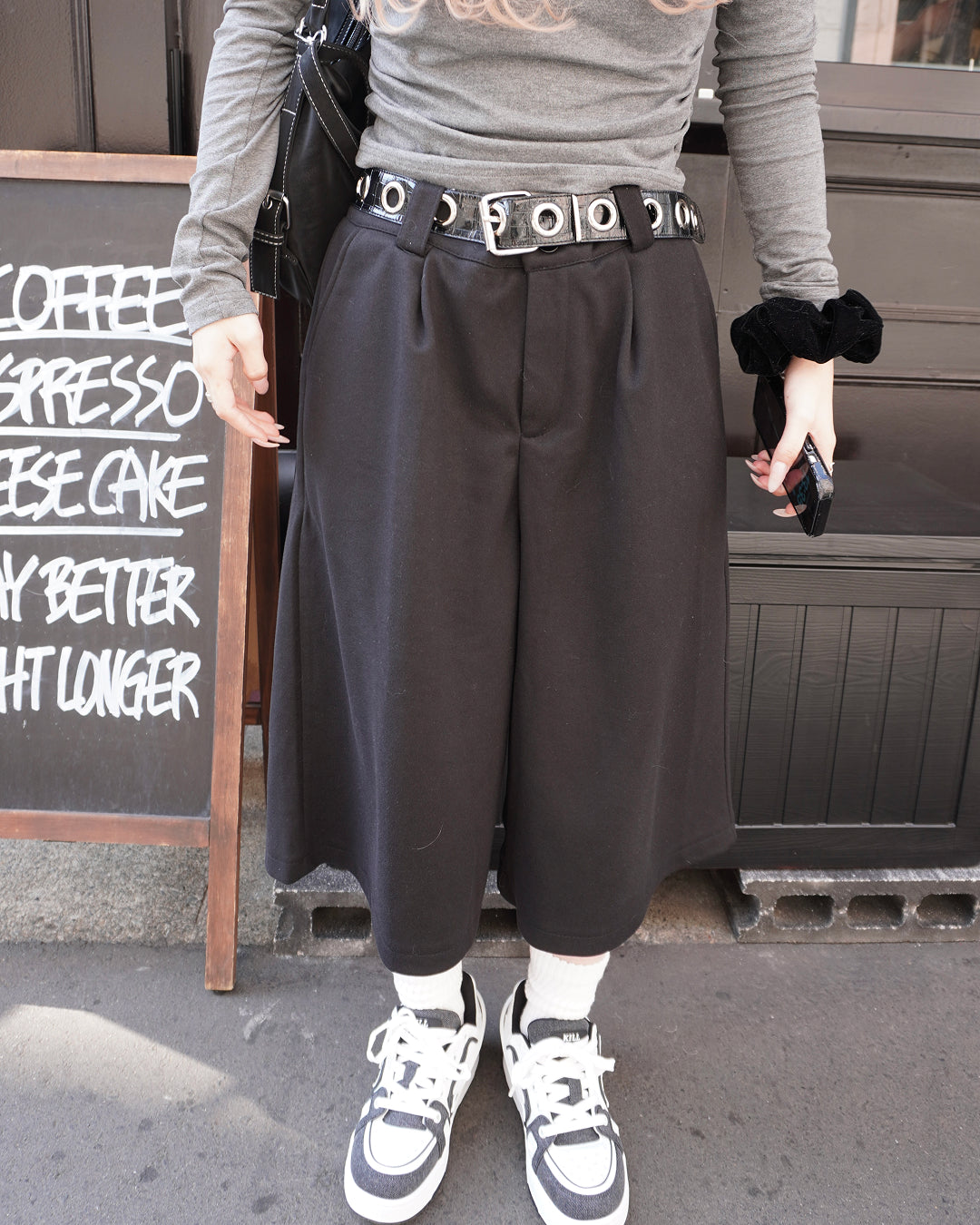 ウールクロップドカジュアルパンツHZ3070