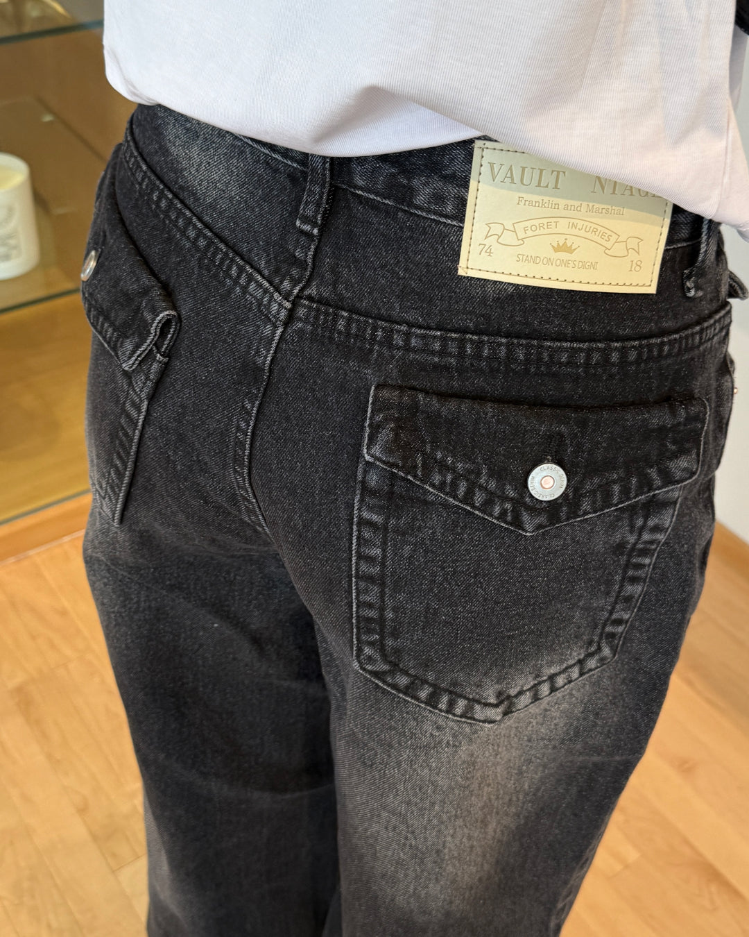 レトロウォッシュボーイフレンドデニムパンツ HZ3072