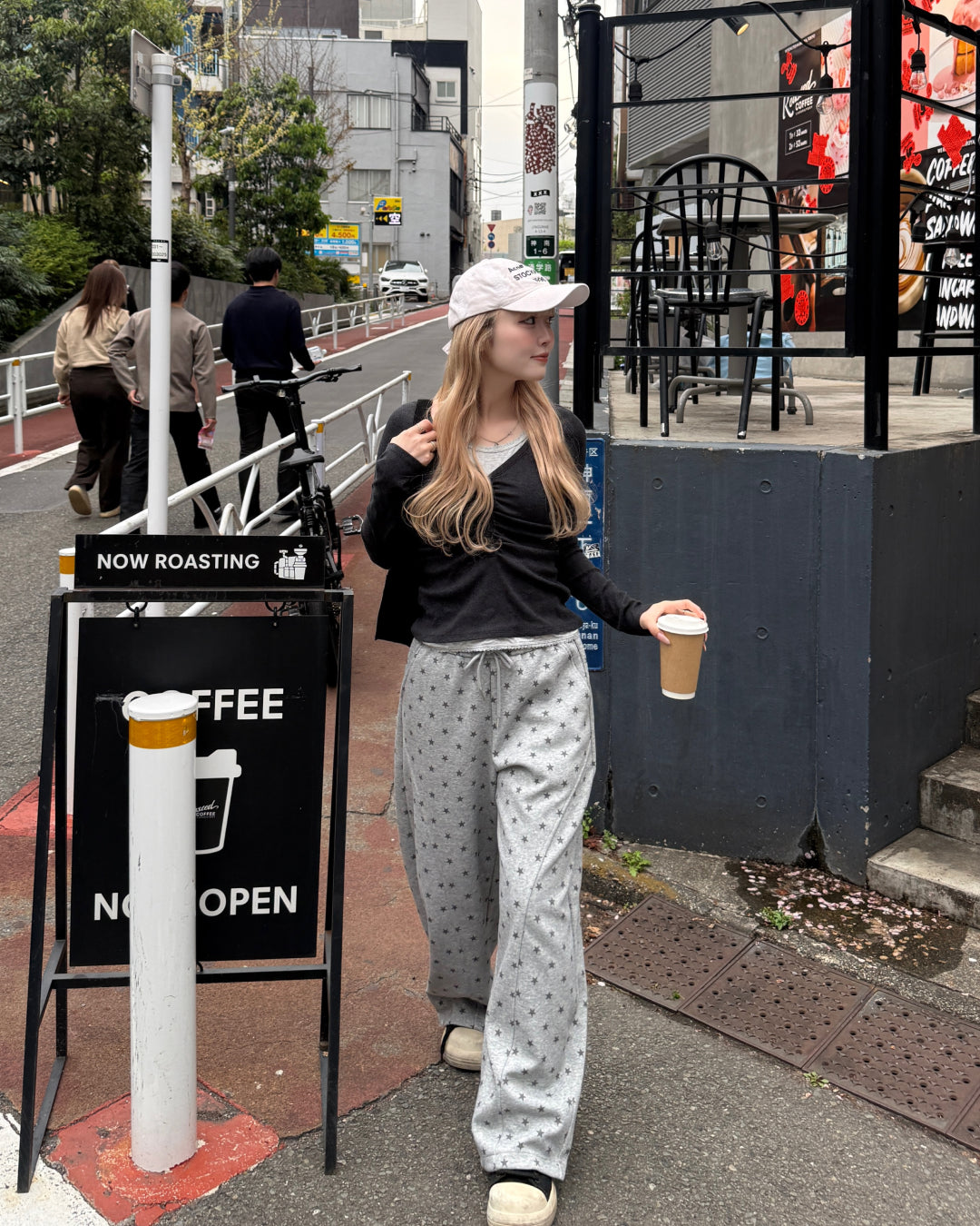 ドット柄スウェットパンツ HZ3080