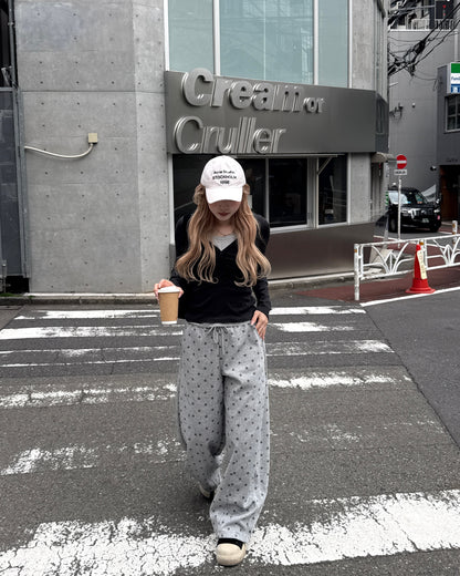 ドット柄スウェットパンツ HZ3080