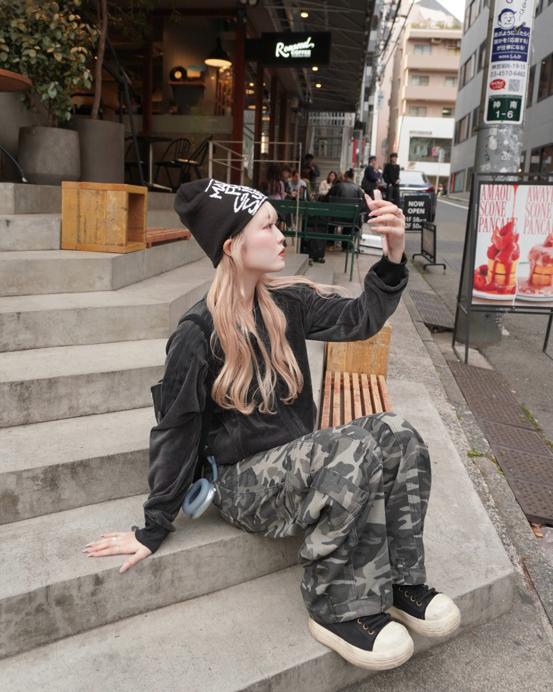 カーブシルエット迷彩パンツ HZ3081