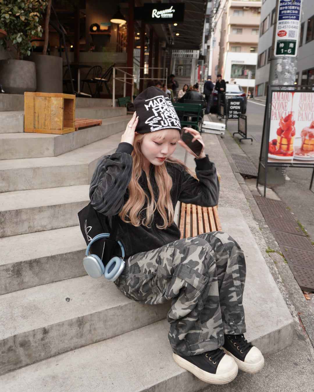 カーブシルエット迷彩パンツ HZ3081