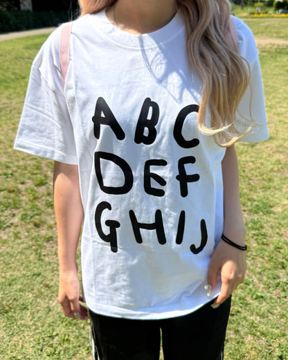 ハイストリートオーバーレタープリントTシャツ HZ3106