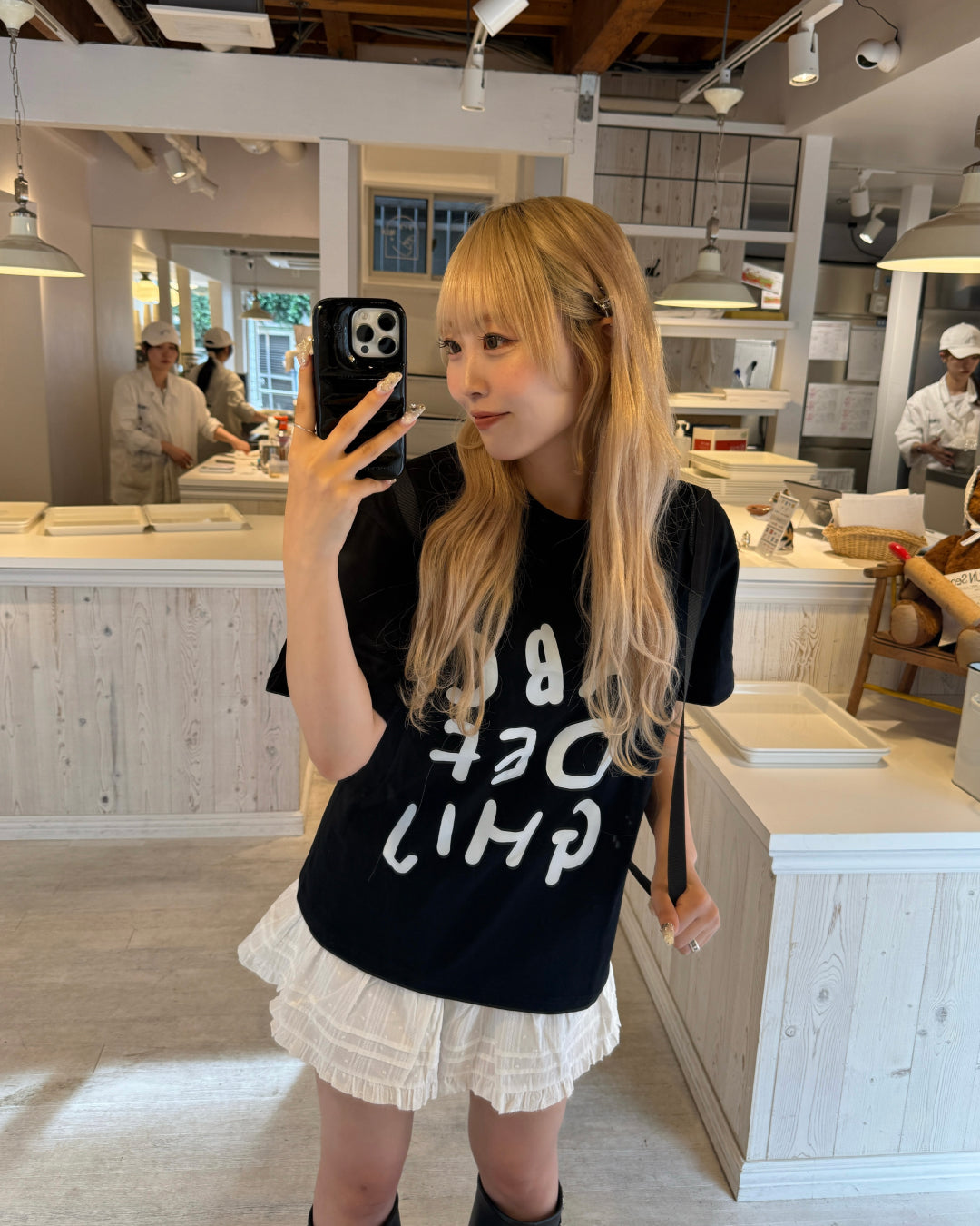 ハイストリートオーバーレタープリントTシャツ HZ3106