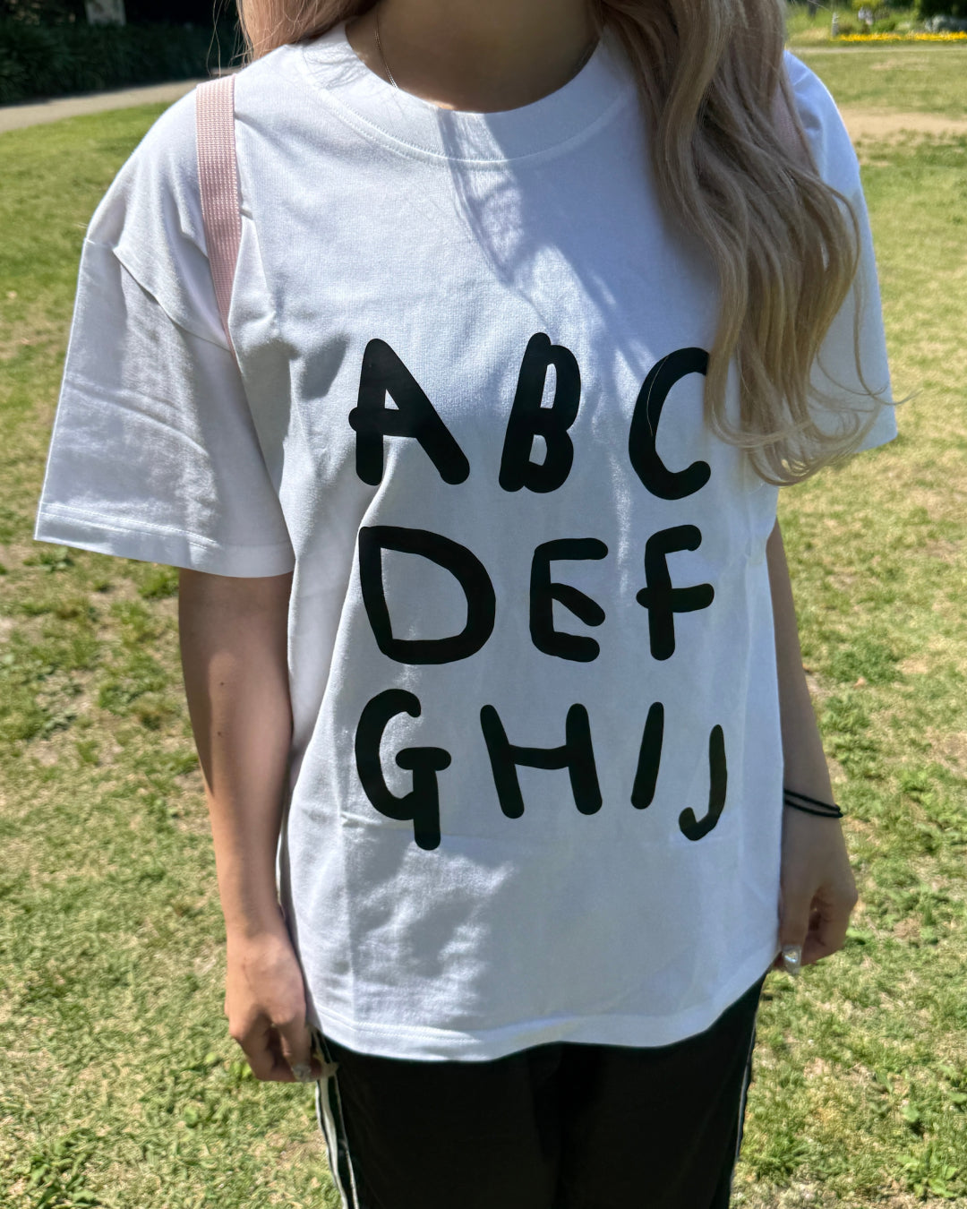 ハイストリートオーバーレタープリントTシャツ HZ3106