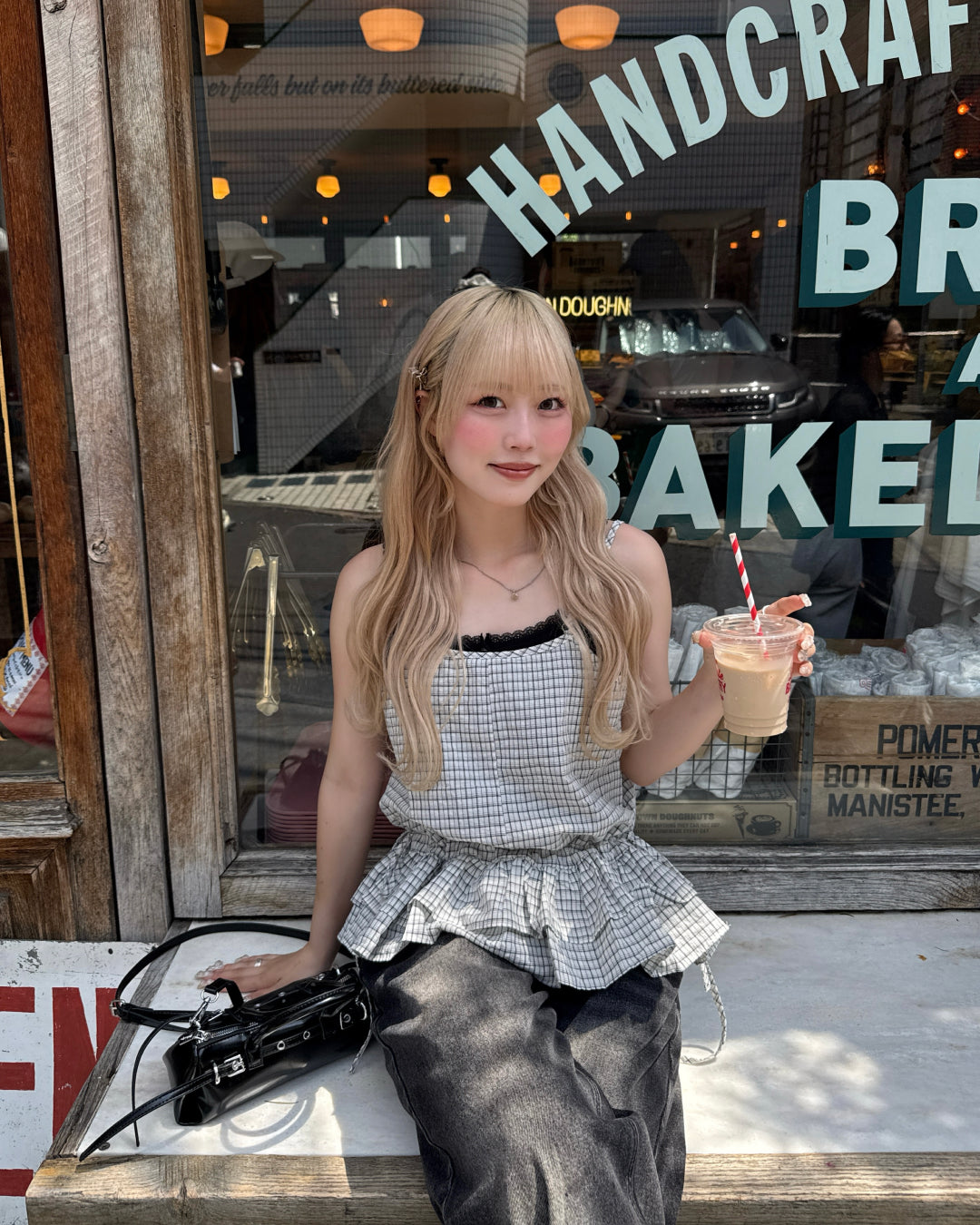 d.i.a.♡チェック柄エプロンキャミソール d.i.a.♡チェック柄エプロンキャミソール d.i.a.♡チェック柄エプロン