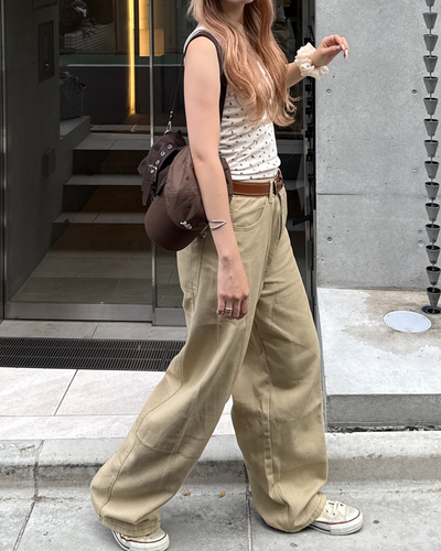 ワイドストレートパンツ HS3199