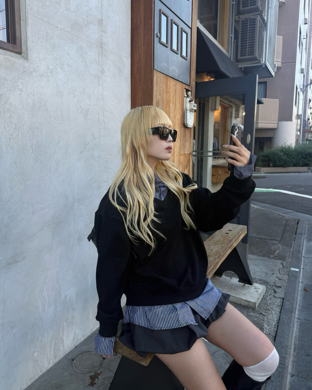 【即納】シャツレイヤードスウェット HZ5000