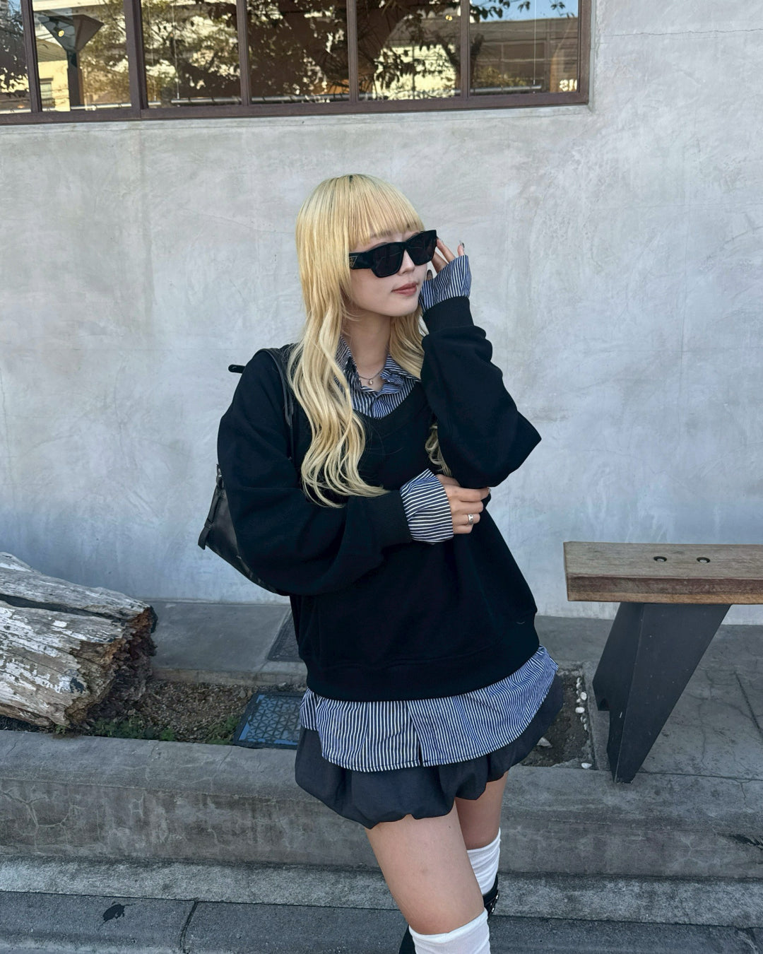 【即納】シャツレイヤードスウェット HZ5000